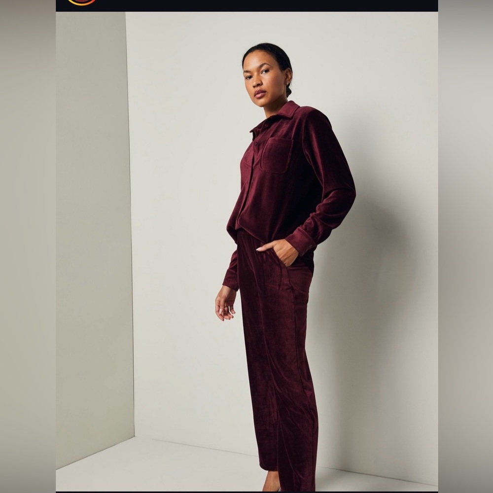 Elegant Burgundy Velvet set